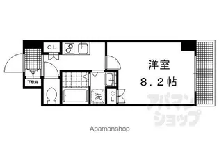ボヌール華 西陣【607号室】の間取り