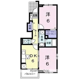 パークヒルズ前山 B【1階】の間取り