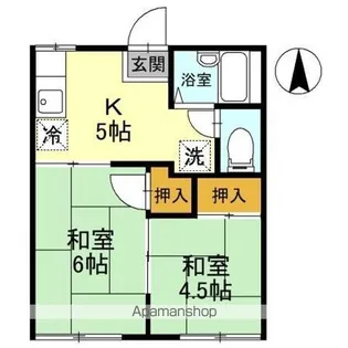 ベルドール膳所【102号室】の間取り