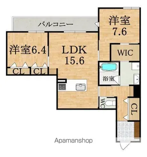シャトードール リュミエール【3階】の間取り