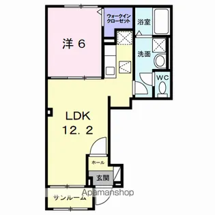 ラ・ポーズ葛原【1階】の間取り