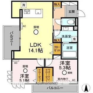 サニーヒルⅡ【3階】の間取り