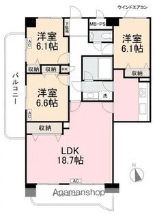 ファミール上福岡1401号【1401号室】の間取り