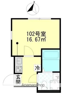 ブローテ四ツ木【1階】の間取り