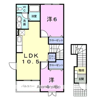 パークサイド・ケイD【2階】の間取り