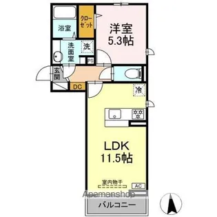 M.SOLANA(エム・ソラーナ)【3階】の間取り