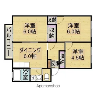 アークガーデン A棟【201号室】の間取り