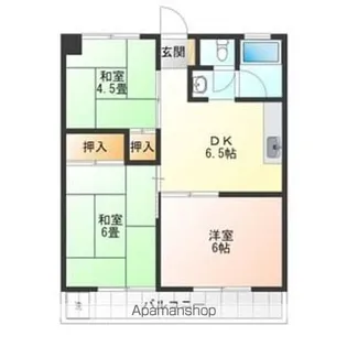 OS・SKYマンション城下【4階】の間取り