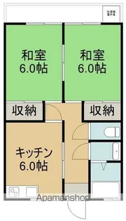 レジデンスはなB【202号室】の間取り