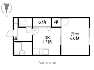 ジョンズフラット【2階】の間取り