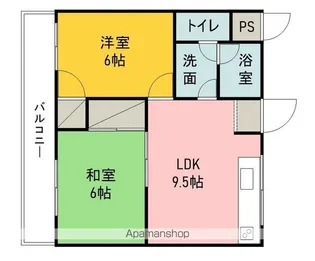 レジデンス市坪【702号室】の間取り