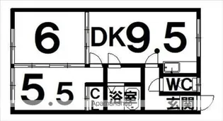 LIGHT HOUSE(ライトハウス)【6号室】の間取り