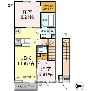 グリシーヌ【2階】の間取り