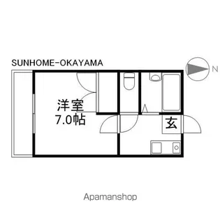 コーポ雅Ⅰ【105号室】の間取り