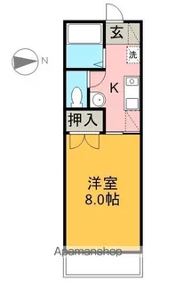 アローハイツ【109号室】の間取り