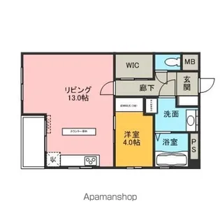 プレステージ木曳野【203号室】の間取り