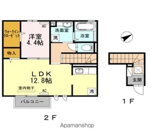 シャルマン岡田町【2階】の間取り