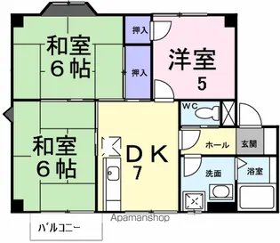 プラドール佐方【2階】の間取り