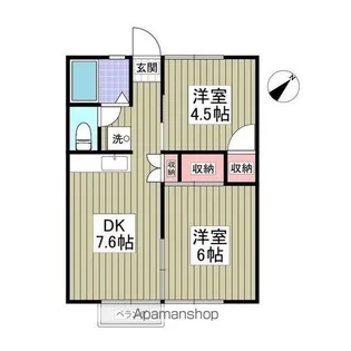 サンブルーム 土浦【1階】の間取り