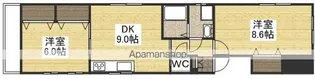 オアシス伍番館【101号室】の間取り