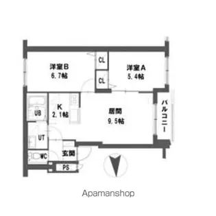 グランメール214Ⅲ【2階】の間取り