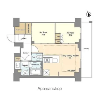 オアーゼ日暮里レジデンス【11階】の間取り