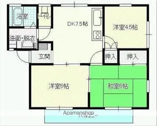 富永ハイツ【A202号室】の間取り