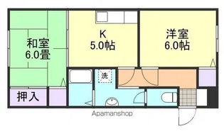 サンライフ中島Ⅱ A棟【1階】の間取り
