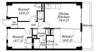 サントナーレ勧学【403号室】の間取り