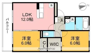 リビングタウン薊野【2階】の間取り