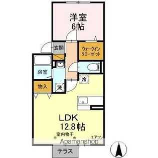 ロイヤルヒルズL【1階】の間取り