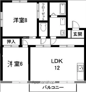 サンフラワーフジB棟【1階】の間取り