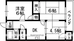 芳栄ハイツ【3階】の間取り