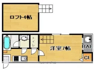 コンフォートベネフィス室見Ⅱ【203号室】の間取り