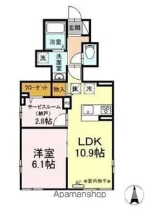 シンシア野沢【1階】の間取り