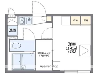 レオパレスベイサージュ船沢【1階】の間取り