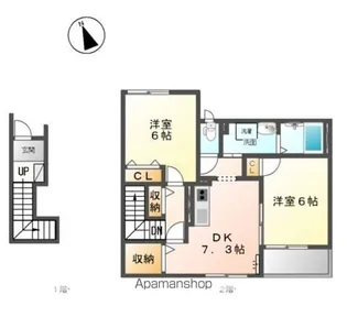 サンパレスⅦ【2階】の間取り