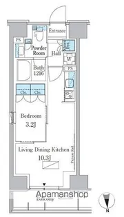 パークアクシス新宿百人町【3階】の間取り