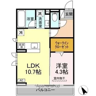 アムール・シェモア【2階】の間取り