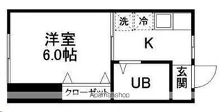 ピースフル仙台駅北(家具家電付)【206号室】の間取り