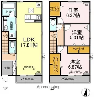 ディアコート新宿【1階】の間取り