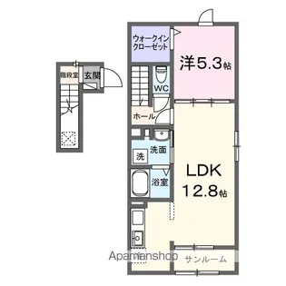 仮)シェーネ東原【203号室】の間取り