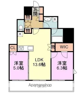 照葉ザ・タワー【32階】の間取り
