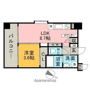 サヴォイエリート【1405号室】の間取り