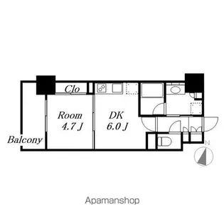 プレサンス ロジェ 名古屋駅 GATE FRONT【8階】の間取り