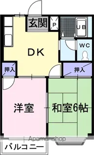 ユリカハイツ Ⅱ【2階】の間取り