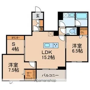 GRANDY VILLA OHTAKANOMORI Ⅱ【3階】の間取り