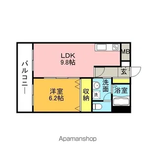 グランモール秋山【902号室】の間取り