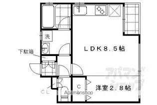 グレースろうじ【403号室】の間取り