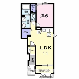 アスペンベールG【1階】の間取り